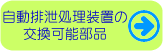 自動排泄処理装置の交換可能部分